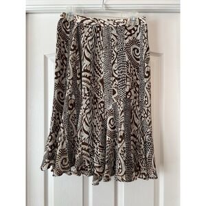 NWT Ruby Rd Midi Maxi Skirt Size 8 Brown Boho Office Wear Career Core Flowy